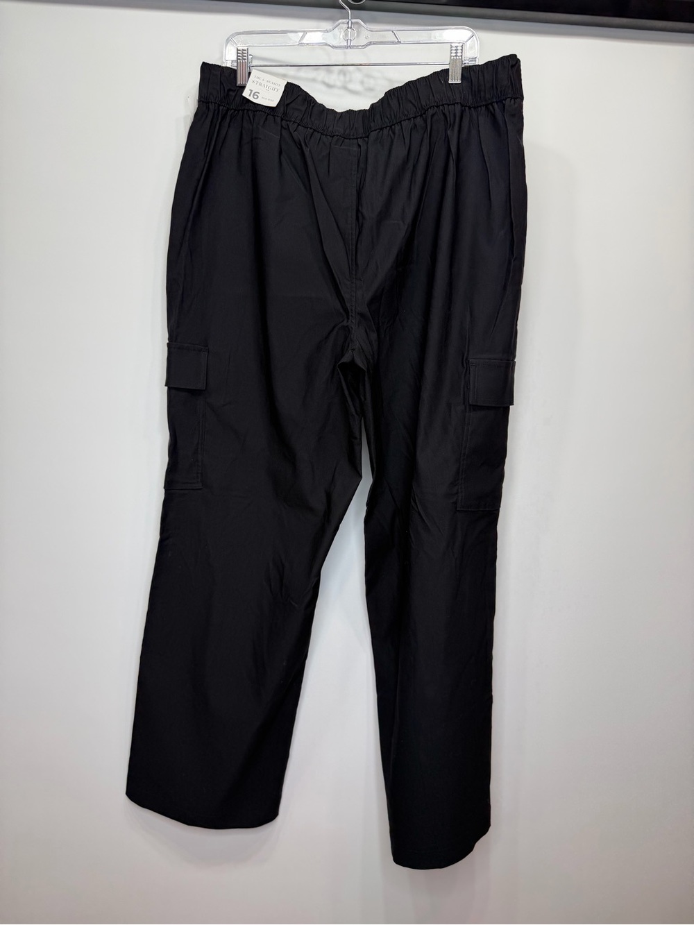 lane bryant black pull-on cargo pants size 16 nwt - Picture 12 of 16